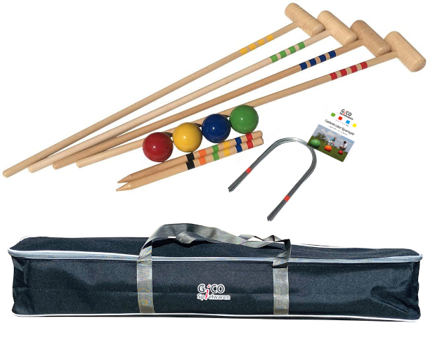 Krocket Set Adult 4 Spieler (Erwachsenen Länge 100cm)