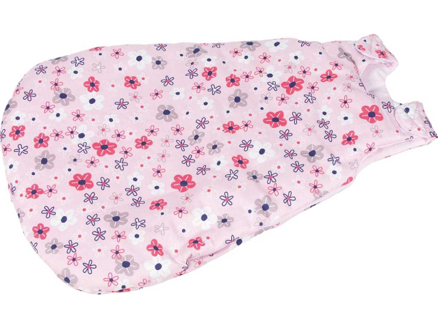 Puppenschlafsack Blütentraum aus Textil mit Klettverschluss