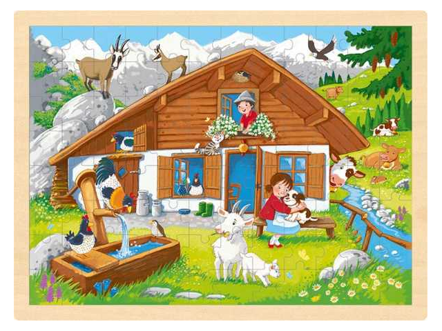 Einlegepuzzle `auf der Alm` 96 Teile