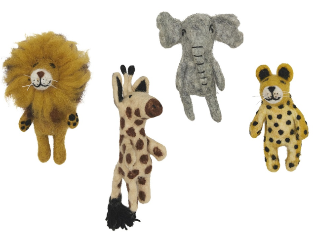 Fingerpuppen Safari 4er Set