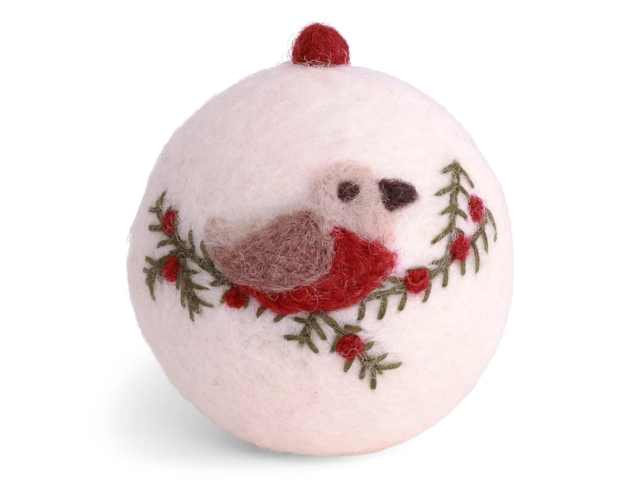 Filzfigur: Weihnachtskugel