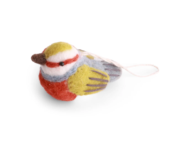 Filzfigur: Silberaugenvogel