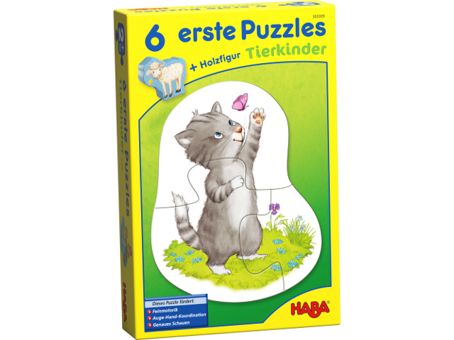 6 erste Puzzles - Tierkinder