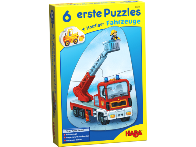 6 erste Puzzles - Fahrzeuge