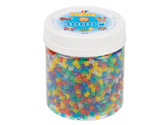 Midi Bügelperlen Dose transparent mit 3000 Stk
