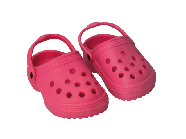 Clogs rosa für Puppen, Gr. 38-45 cm