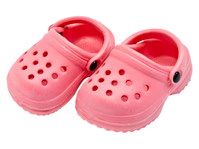 Clogs rosa für Puppen, Gr. 32-38 cm