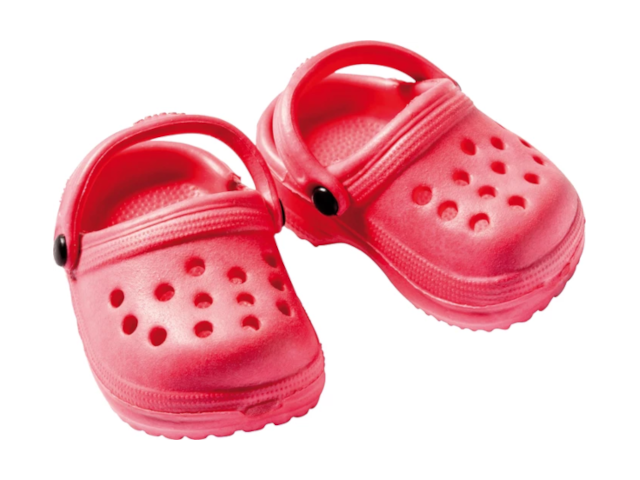 Clogs rosa für Puppen, Gr. 28-33 cm