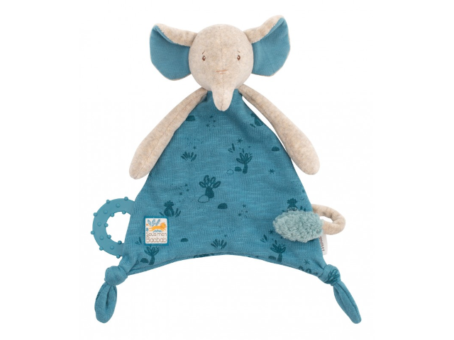 Kuscheltuch mit Nuggihalter Elefant