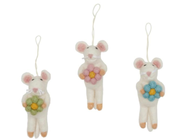 Filz Hänger Flower Mouse