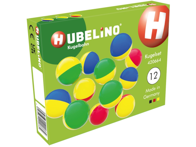 Hubelino Kugelbahn: Kugelset zweifarbig [12 Teile]