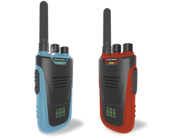 Walkie-Talkies mit Taschenlampe blau/rot