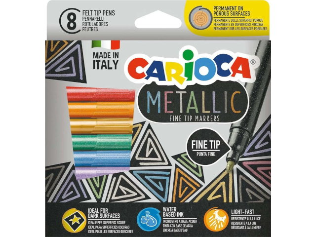 Carioca Fasermaler Fein Metallic E-8
