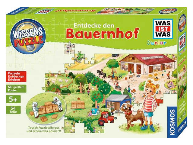Wissenspuzzle WAS IST WAS Junior Entdecke den Bauernhof