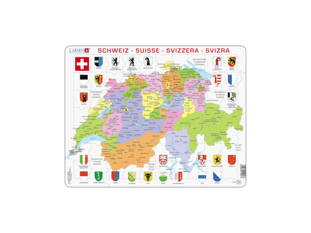 Puzzle 70 Teile Schweiz Maxi politisch