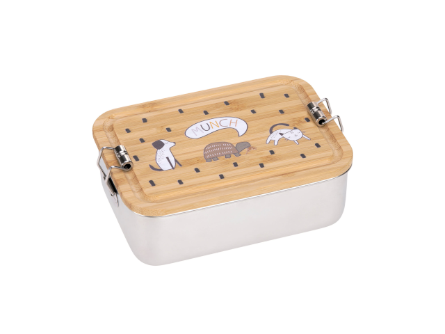 Lunchbox Stainless Steel Bamboo Happy Prints