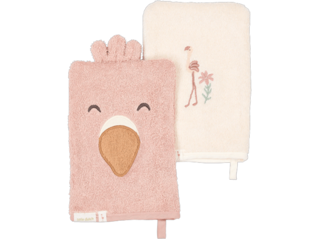 Waschlappen-Set Flamingo - Rosa
