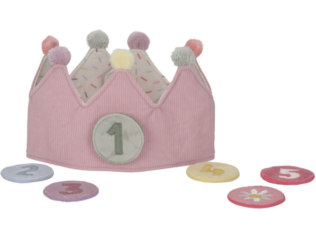 Geburtstagskrone mit Zahlen Pink