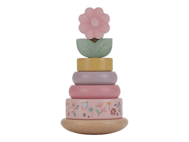 Holz-Stapelturm mit Ringen Fairy Garden FSC