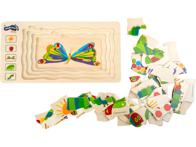 Raupe Nimmersatt Schichtenpuzzle - 0