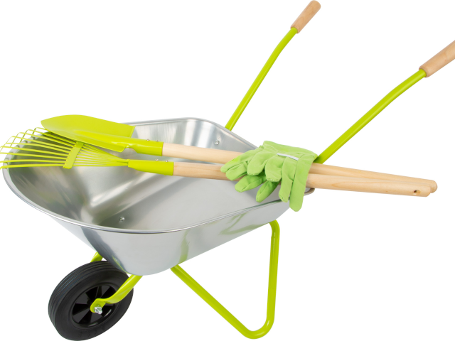 Schubkarre mit Gartenwerkzeug
