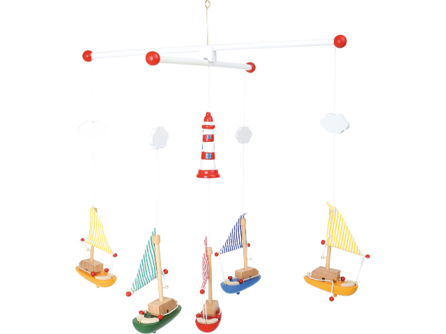 Mobile „Segelboote mit Leuchtturm“