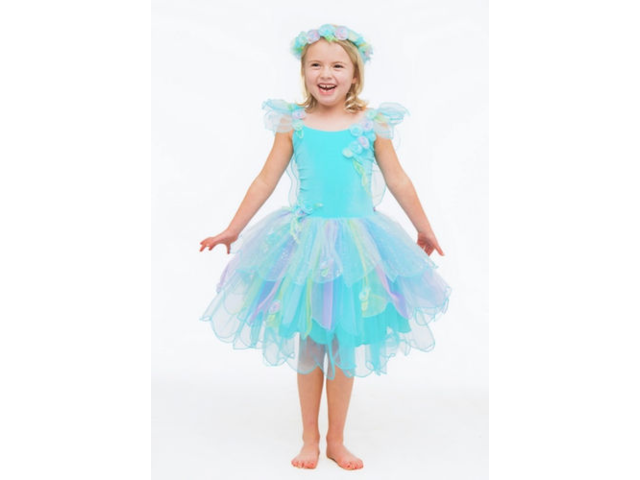 Kleid Butterfly Fairy Rainbow aqua L