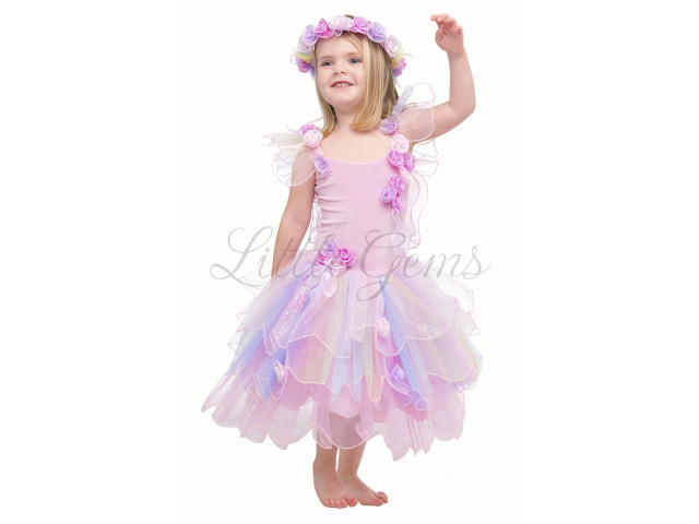 Kleid Butterfly Fairy Rainbow babypink L