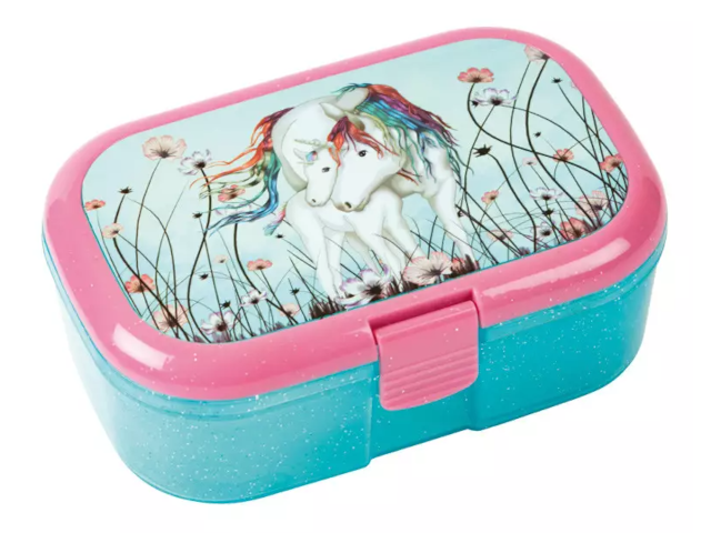 TapirElla Glitzer-Lunchbox Einhorn Lunabelle mit Fohlen