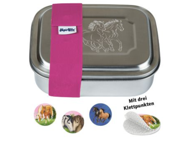 Edelstahl Lunchbox Pferde