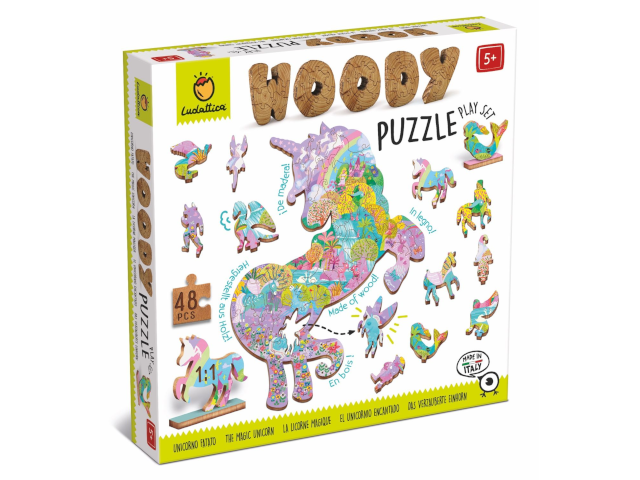 WOODY Puzzle - Holzpuzzle Einhorn