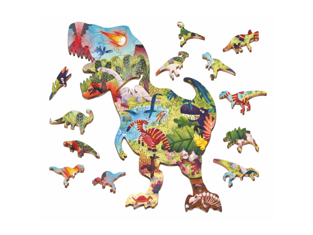 WOODY Puzzle - Holzpuzzle Dinosaurier - 0
