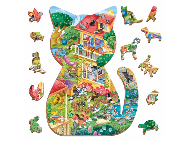 WOODY Puzzle - Holzpuzzle Haustiere - 0