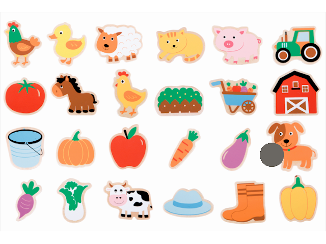 Spielba Magnetset Bauernhof 24teilig