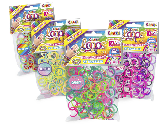 CRAZE Loops - 300 Loops Bag ass.