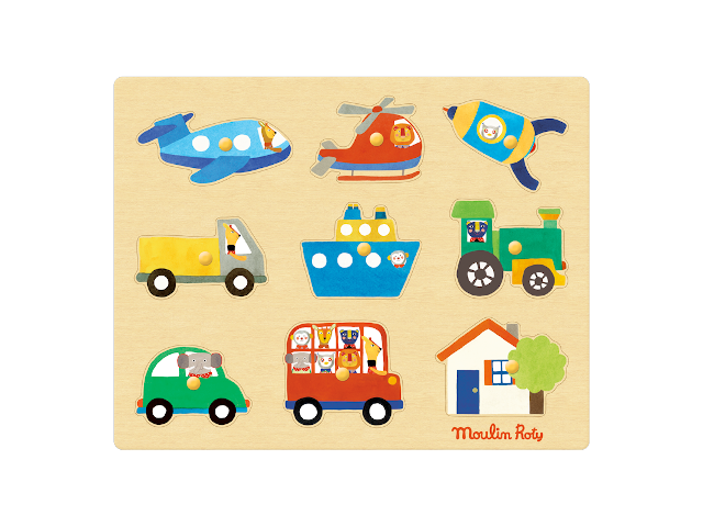 Puzzle Holz Transport