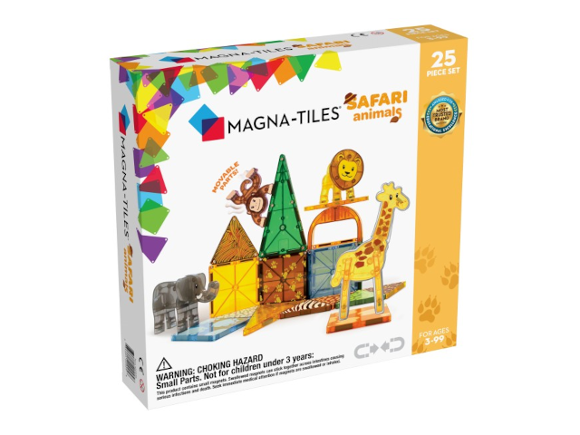 Magna-Tiles Safari-Tiere Set (25-teilig)