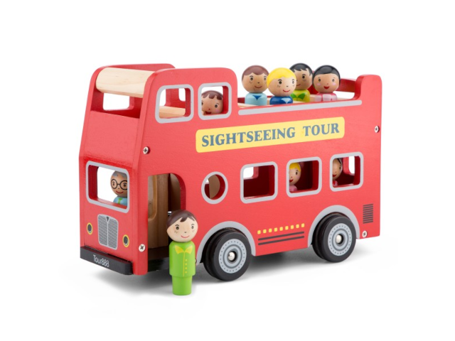 Stadtrundfahrtbus mit 9 Spielfiguren
