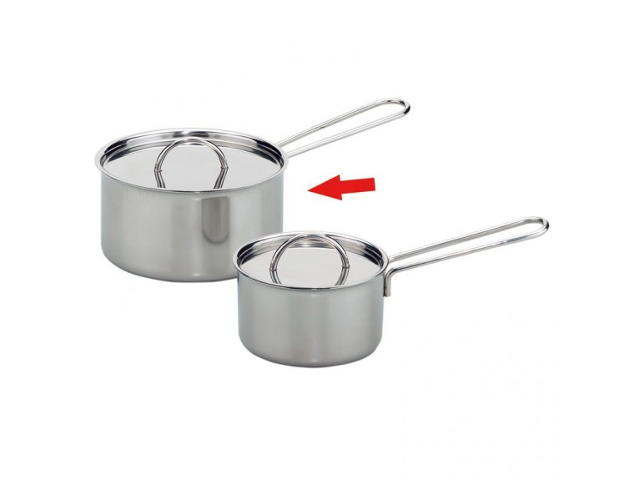 Edelstahl-Stieltopf 12 cm