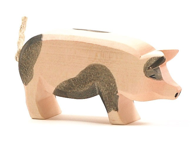 Schwein gefleckt Kopf hoch