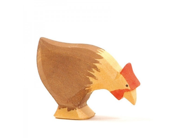 Huhn braun pickend
