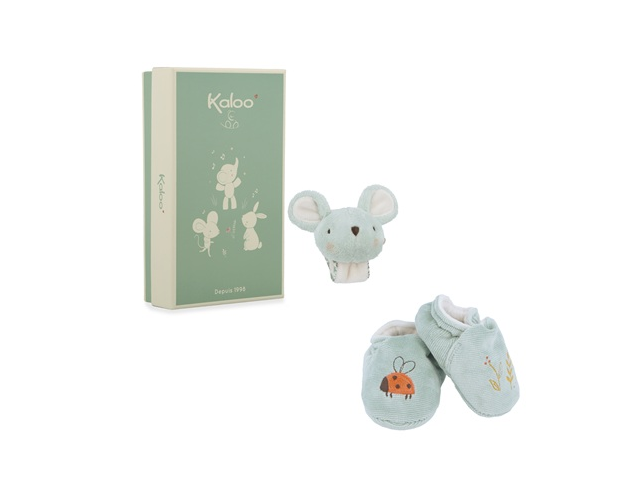 PETITES CHANSONS Armband und - Schühchen mit Glöckchen - Maus