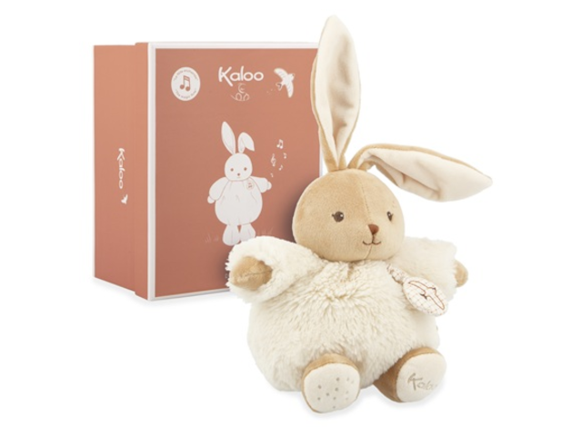 INTEMPOREL - Spieluhr Plüsch Hase 17cm - Cremefarbe