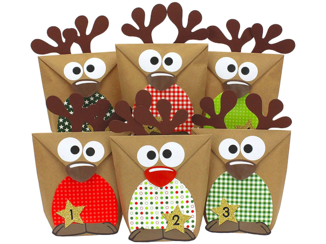 Adventskalender Rentiere – rot