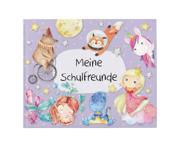 Freundebuch – Meine Schulfreunde, lila Cover