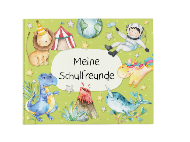 Freundebuch – Meine Schulfreunde, grünes Cover