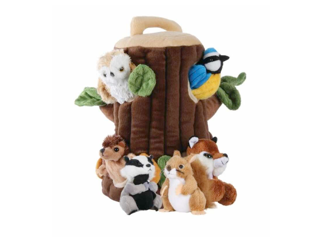 Baumhaus mit 6 Fingerpuppen