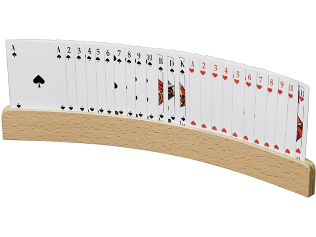 Spielkartenhalter aus Holz, 35cm
