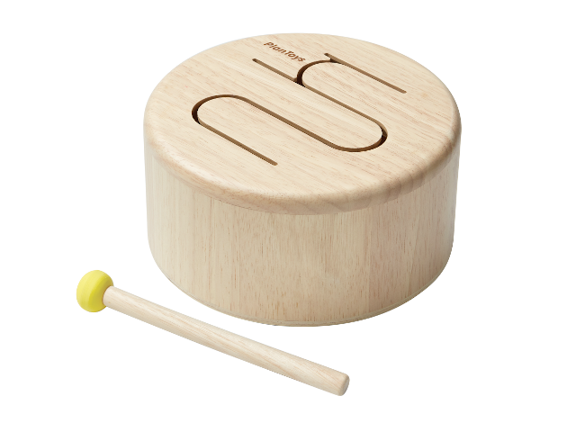 Holztrommel nature mit Schläger