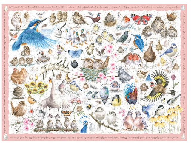 Puzzle 1000 Teile Gartenvögel